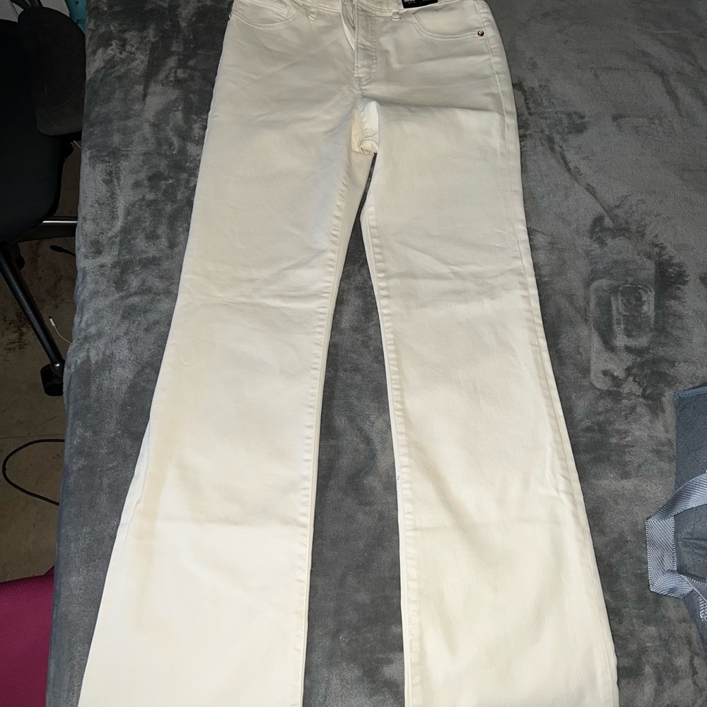Express Cream High Rise Bootcut Jeans